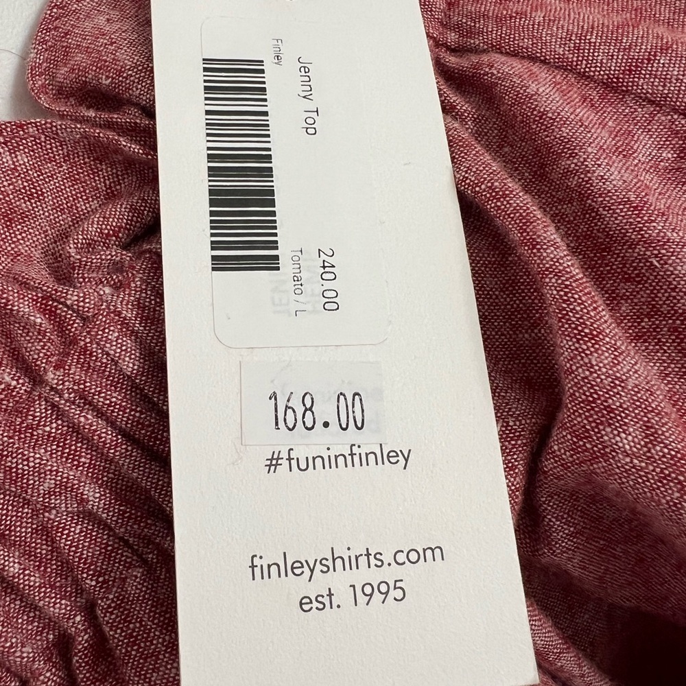 Finley Jenny Ruffle Accent Hemp Blend Pink Flutter Sleeve Shirt - Picture 4 of 8